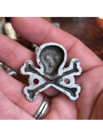 Antique Skull and crossbones - Accessory for coffin - 1900/1930