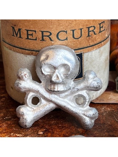 Antique Skull and crossbones - Accessory for coffin - 1900/1930