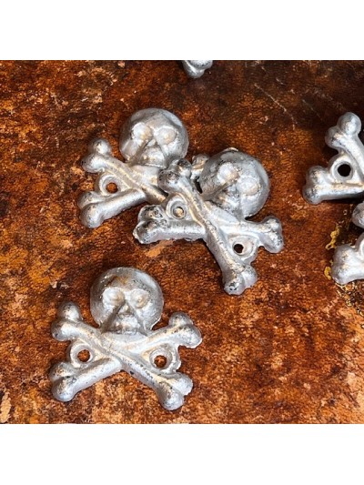 Antique Skull and crossbones - Accessory for coffin - 1900/1930