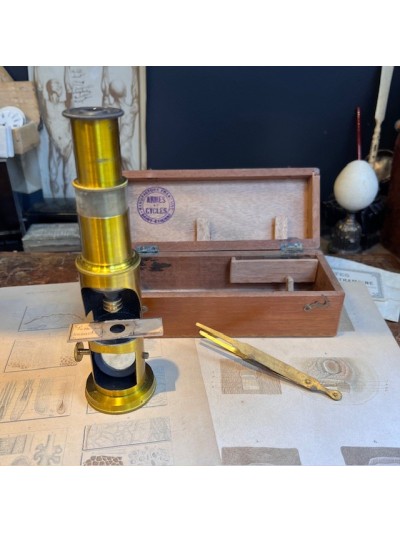 Antique drum microscope in...