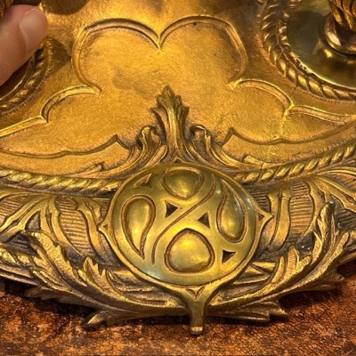Chauve-souris - Encrier double ancien en bronze du XIXème siècle