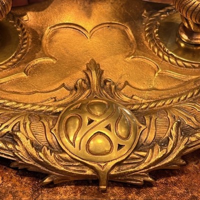 Chauve-souris - Encrier double ancien en bronze du XIXème siècle