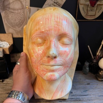 Flayed model - Study mask by Simonne Laubé - Inconnue de la Seine