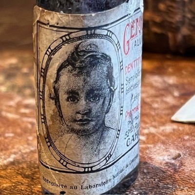 Gencivol for babies' teeth - Antique pharmacy bottle - Apothecary