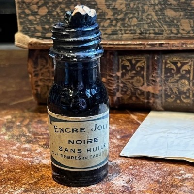 JOLY black Ink - Antique pharmacy bottle - Apothecary
