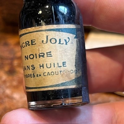 JOLY black Ink - Antique pharmacy bottle - Apothecary