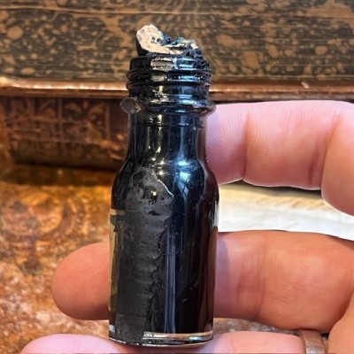 JOLY black Ink - Antique pharmacy bottle - Apothecary