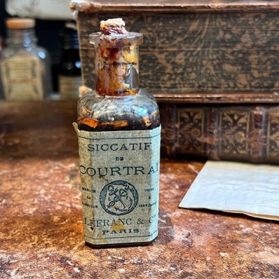 Siccatif de Courtrai - Flacon ancien de pharmacie - Apothicaire