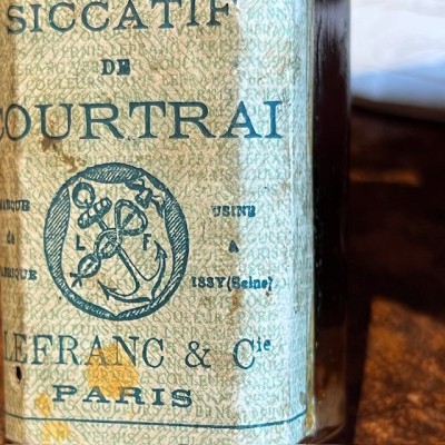 Siccatif de Courtrai - Flacon ancien de pharmacie - Apothicaire