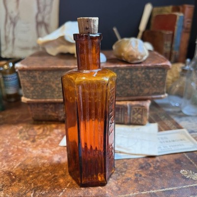 Mélange pour compresses - Flacon ancien de pharmacie - Apothicaire