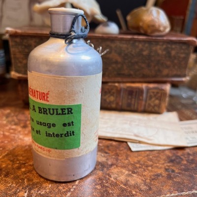 Denatured alcohol - Antique pharmacy bottle - Apothecary