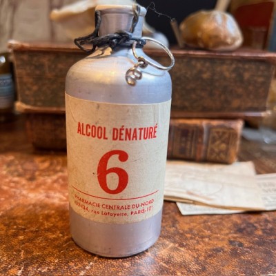 Alcool dénaturé - Alcool à brûler - Flacon ancien de pharmacie - Apothicaire