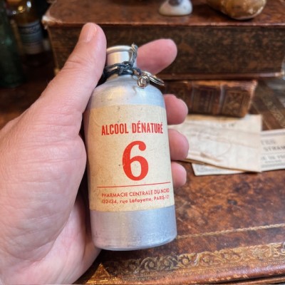 Denatured alcohol - Antique pharmacy bottle - Apothecary