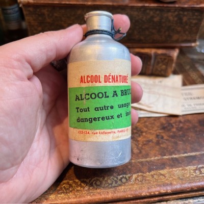 Denatured alcohol - Antique pharmacy bottle - Apothecary