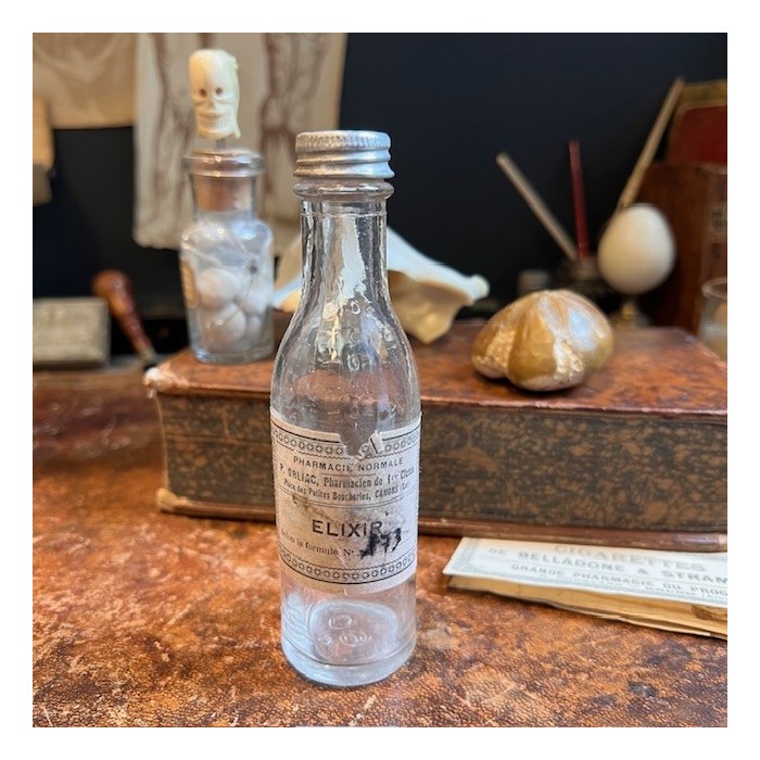 Elixir 173 - Antique pharmacy bottle - Apothecary