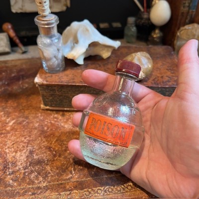 Poison - Antique pharmacy bottle - Apothecary