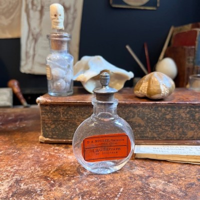 Laudanum - Teinture d'Opium - Flacon ancien de pharmacie - Apothicaire