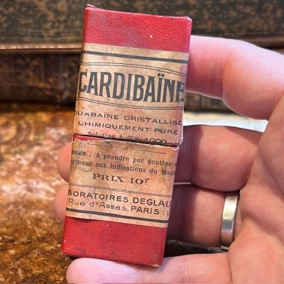 Cardibain - Ouabain - POISON - Antique pharmacy bottle - Apothecary