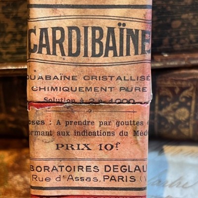 Cardibain - Ouabain - POISON - Antique pharmacy bottle - Apothecary