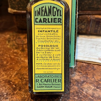 Infangyl Carlier - Antique pharmacy bottle - Apothecary