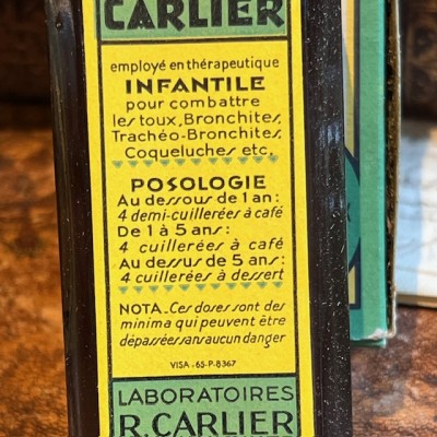 Infangyl Carlier - Antique pharmacy bottle - Apothecary