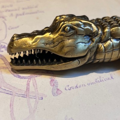 Marteau à réflexe - Marteau neurologique BAYER - Crocodile en laiton