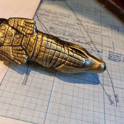 Reflex hammer - BAYER - Neurological hammer - Brass crocodile