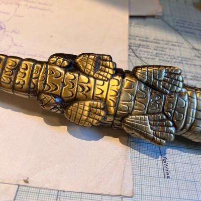 Reflex hammer - BAYER - Neurological hammer - Brass crocodile
