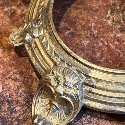 Antique base in bronze for ball, egg, sphere - Base - support