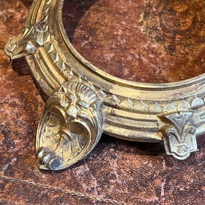 Antique base in bronze for ball, egg, sphere - Base - support