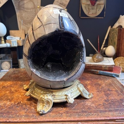 Antique base in bronze for ball, egg, sphere - Base - support