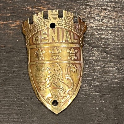 Génial - Plaque de vélo - 1920/1930 - Plaque en laiton