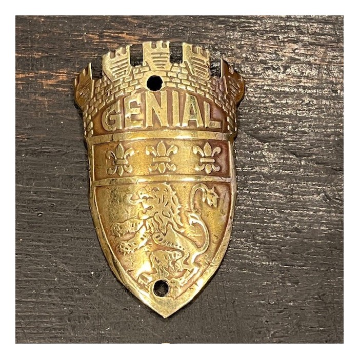 Génial - Bicycle license brass plate