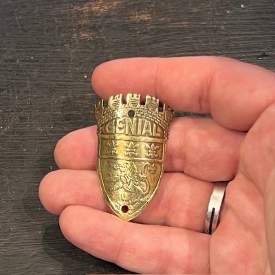 Génial - Bicycle license brass plate