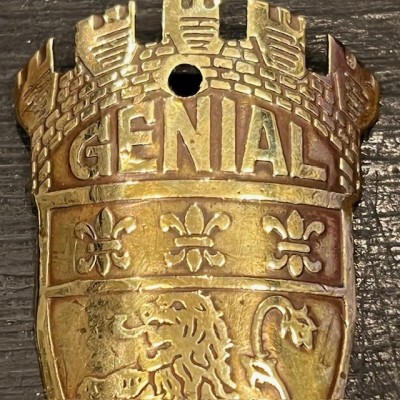 Génial - Bicycle license brass plate