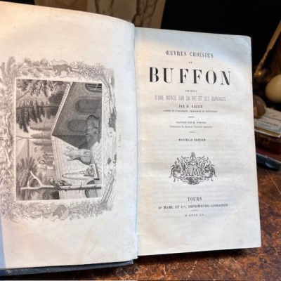 Oeuvres choisies de Buffon - 1855 - Couverture romantique - MAME