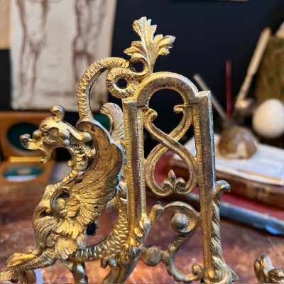 Bougeoir Chimère en bronze - XIXème siècle - Pour Piano
