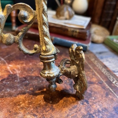 Bougeoir Chimère en bronze - XIXème siècle - Pour Piano
