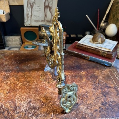 Bougeoir Chimère en bronze - XIXème siècle - Pour Piano