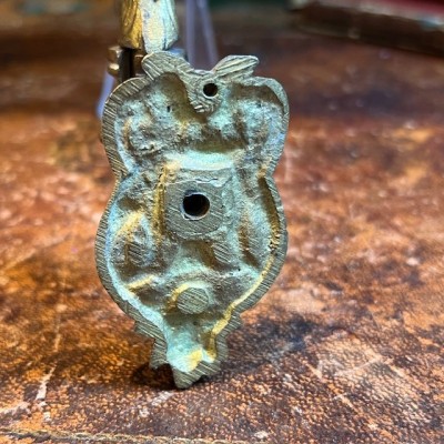 Chimera bronze piano candle holder - XIXth century