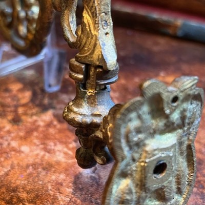 Bougeoir Chimère en bronze - XIXème siècle - Pour Piano