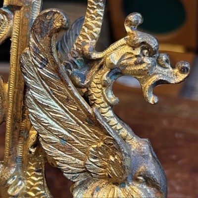Bougeoir Chimère en bronze - XIXème siècle - Pour Piano