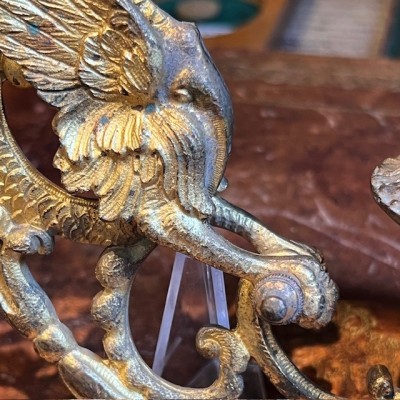 Bougeoir Chimère en bronze - XIXème siècle - Pour Piano