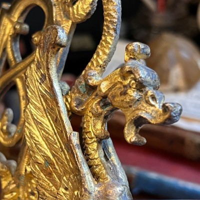 Bougeoir Chimère en bronze - XIXème siècle - Pour Piano