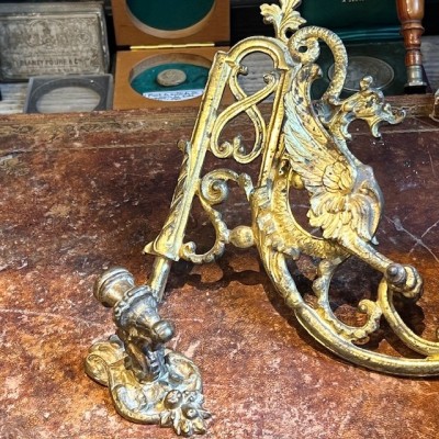 Bougeoir Chimère en bronze - XIXème siècle - Pour Piano