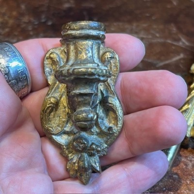Chimera bronze piano candle holder - XIXth century