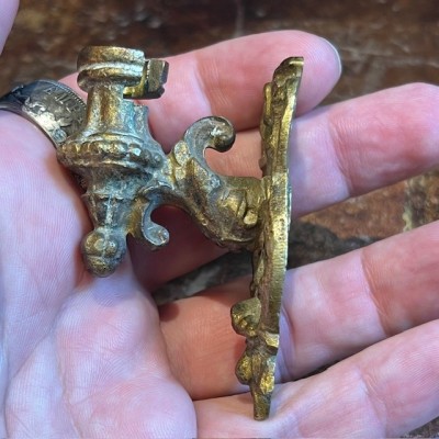 Chimera bronze piano candle holder - XIXth century