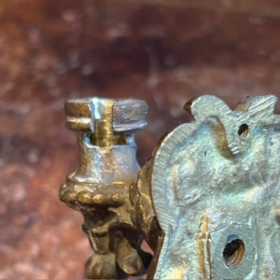Bougeoir Chimère en bronze - XIXème siècle - Pour Piano