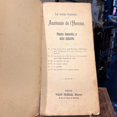 Planche démontable - Anatomie de l'Homme par VIGOT Frères - 1900
