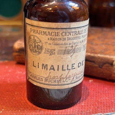 Limaille de fer - Flacon ancien de pharmacie - Apothicaire